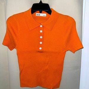 NWT Elodie Orange shirt size large